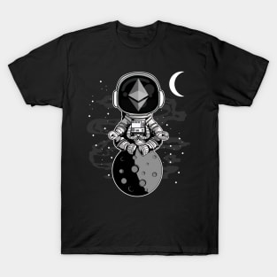 Astronaut ETH Ethereum Coin To The Moon Crypto Token Cryptocurrency Wallet Birthday Gift For Men Women Kids T-Shirt